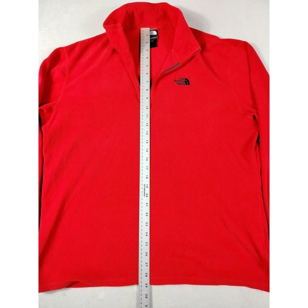The North Face Pullover Mens XL Red Fleece 1/4 Zip Polartec Hiking Gorpcore